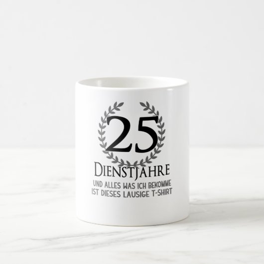 Mug Entreprise 25 ans Anniversaire Entreprise Employé (Centre)