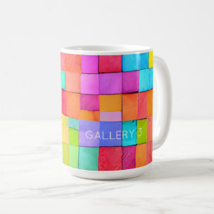 Mug Entreprise colorée NOM Abstrait Art moderne Amusan