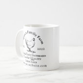 Mug Entreprise de Ferme de Poulets Rustique Texte Noir (Devant gauche)
