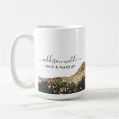 Mug Entreprise de script pailleté noir et or époustouf (Gauche)