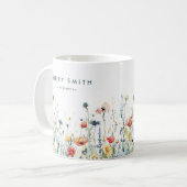 Mug Entreprise Fleur sauvage dynamique (Devant gauche)