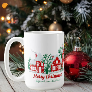 Mug Entreprise immobilière personnalisée Joyeux Noël