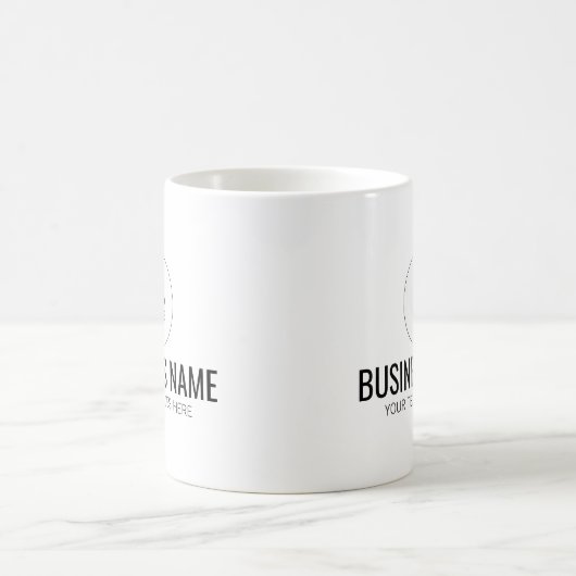 Mug Entreprise Logo Ajouter le texte ici Modèle (Centre)