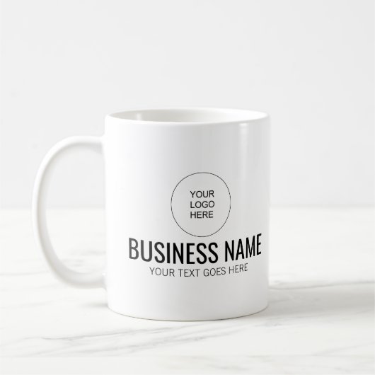 Mug Entreprise Logo Ajouter le texte ici Modèle (Gauche)