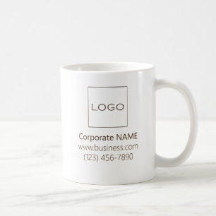 Mug Entreprise Logo Marque Marketing Info Brown