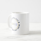Mug Entreprise simple customisée Nom et logo de l'entr (Devant gauche)