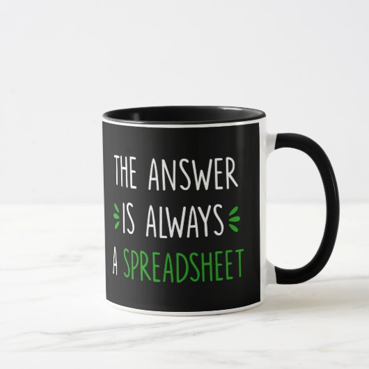 Mug Entreprises - La Réponse Est Toujours Un Tableur (Droite)