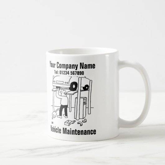 Mug Entretien du véhicule. Funny Garage (Droite)