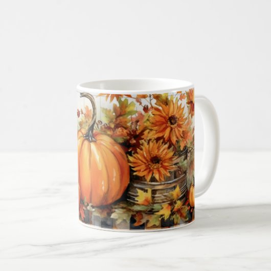 Mug Enveloppe citrouille/Automne (Devant droit)