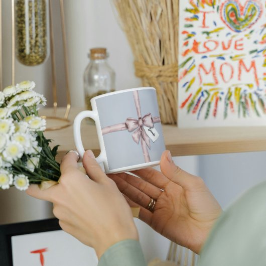 Mug Enveloppé dans un arc rose