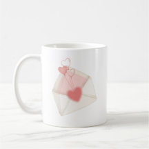 Enveloppe de lettre d'amour à l'aquarelle pour la