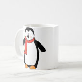Mug Enveloppé de pingouin dans l'écharpe rouge (Devant gauche)