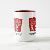 Mug Enveloppe rouge chinoise Lucky Corgi Année du chie (Centre)