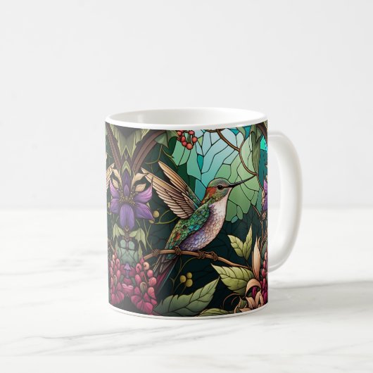 Mug Enveloppement de colibri mignon (Devant droit)