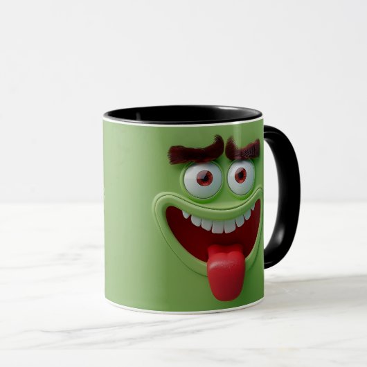 Mug Enveloppement drôle du visage (Devant droit)