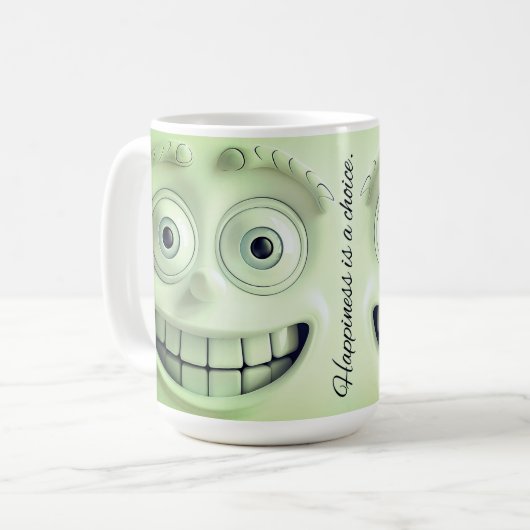 Mug Enveloppement en 3D de la boue du visage sarcastiq (Devant gauche)
