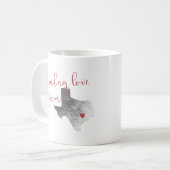 Mug Envoi d'amour du Texas - Saint Valentin (Devant gauche)