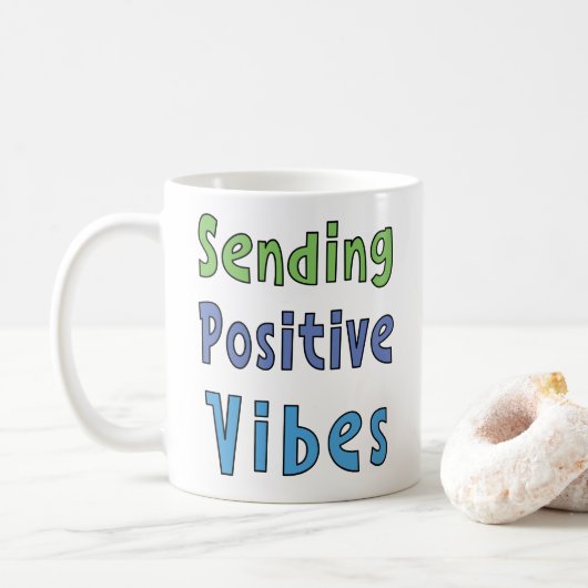 Mug Envoi de vibrations positives (Avec donut)