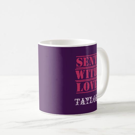 Mug Envoyé avec amour (Devant droit)