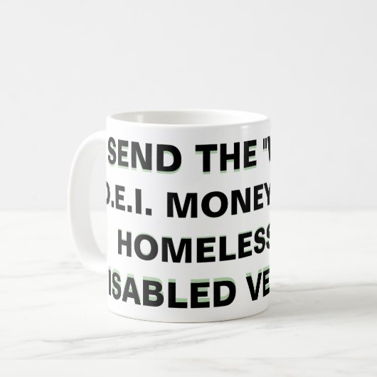 MUG ENVOYEZ LE "WOKE"/D.E.I. ARGENT (Devant gauche)