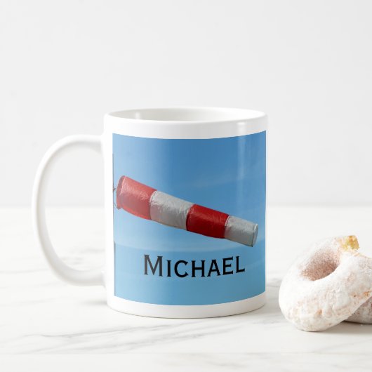 Mug éolien de l'aéroport personnalisé (Avec donut)