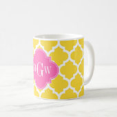 Mug Épable Marocain #5 Rose chaud2 3 Monogramme initia (Devant droit)