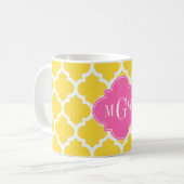 Mug Épable Marocain #5 Rose chaud2 3 Monogramme initia (Devant gauche)