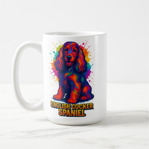Mug Épagneul anglais vibrant Pop Art