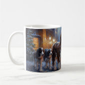 Mug Épagneul Springer Anglais période de Noël festive (Gauche)