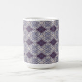 MUG ÉPAIS ARGYLE PRUNE HAUT BLANC (Centre)