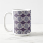 MUG ÉPAIS ARGYLE PRUNE HAUT BLANC (Gauche)