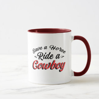 Mug Épargnez Un Cheval Montez Un Cowboy