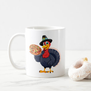 Mug Épargnez une dinde, mangez une pizza drôle de Than