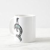 Mug Épaulard bleu et noir d'esprit de Haida (Devant gauche)