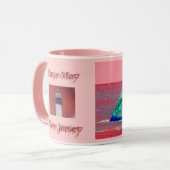 Mug Épave Abstraite rose (Devant gauche)