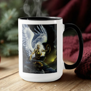 Mug Épée d'ange guerrier de fantasy féroce
