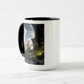 Mug Épée d'ange guerrier de fantasy féroce (Devant gauche)