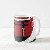 Mug Épée de Samurai : Caricature de la porte de Torii (Devant droit)