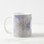 Mug Éperche Florale Blanche Violet Or (Gauche)