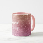 Mug Éperche violette rose rose or (Devant droit)