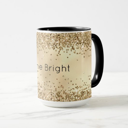 Mug Épersion de Parties scintillant Gold Glitzy Confet (Devant droit)