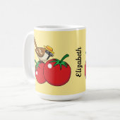 Mug Épervier de Louvain biologique mangeant de la toma (Devant gauche)
