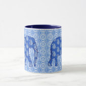 Mug Éphant de Paisley - bleu cobalt et blanc (Centre)