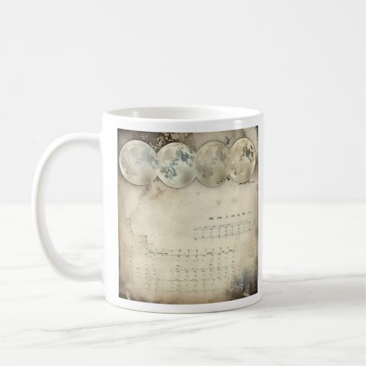 Mug Ephéméraire lunaire - Calendrier lunaire Vintage A (Gauche)