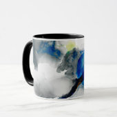 Mug Ephéméral - Bleu et gris (Devant gauche)