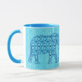 Mug Ephène de fleur de Lotus - turquoise (Gauche)