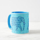Mug Ephène de fleur de Lotus - turquoise (Devant gauche)