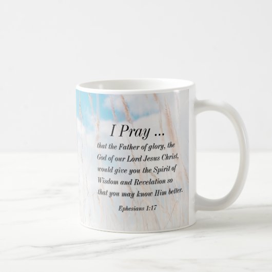 Mug Éphésiens 1:17 Prière biblique pour la révélation (Droite)