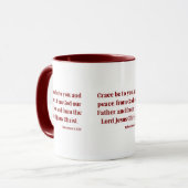 Mug Éphésiens 1:2 KJV Bible Écriture Deux Tons (Devant gauche)