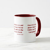 Mug Éphésiens 1:2 KJV Bible Écriture Deux Tons (Devant droit)
